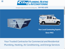 Tablet Screenshot of cityplumbing-heating.com